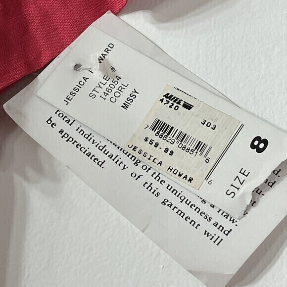 Jessica‎ Howard NWT Womens Size 8 Tank Dress Button Up Top Pink Linen Embroidery - Picture 9 of 10